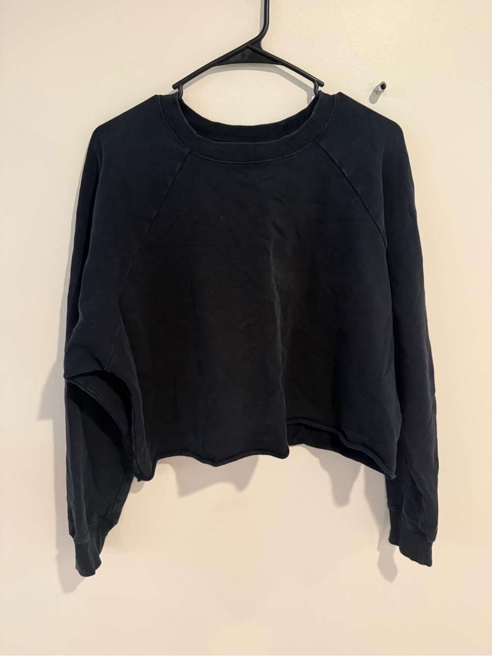 JoyLab Black Cropped Crew Sweatshirt